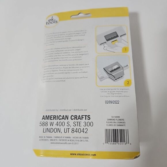 EK‎ Success Tools Edge Punch Large Diamond Flowers NEW - Picture 2 of 4